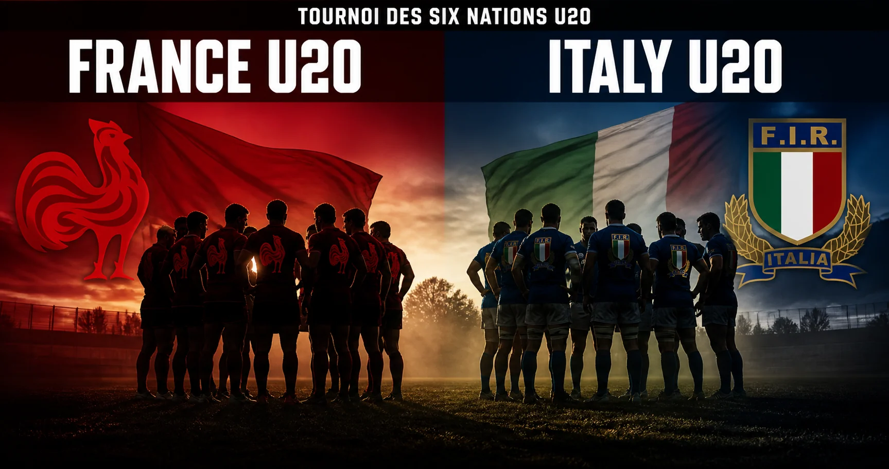 Affiche de la rencontre France U20 contre Italie U20