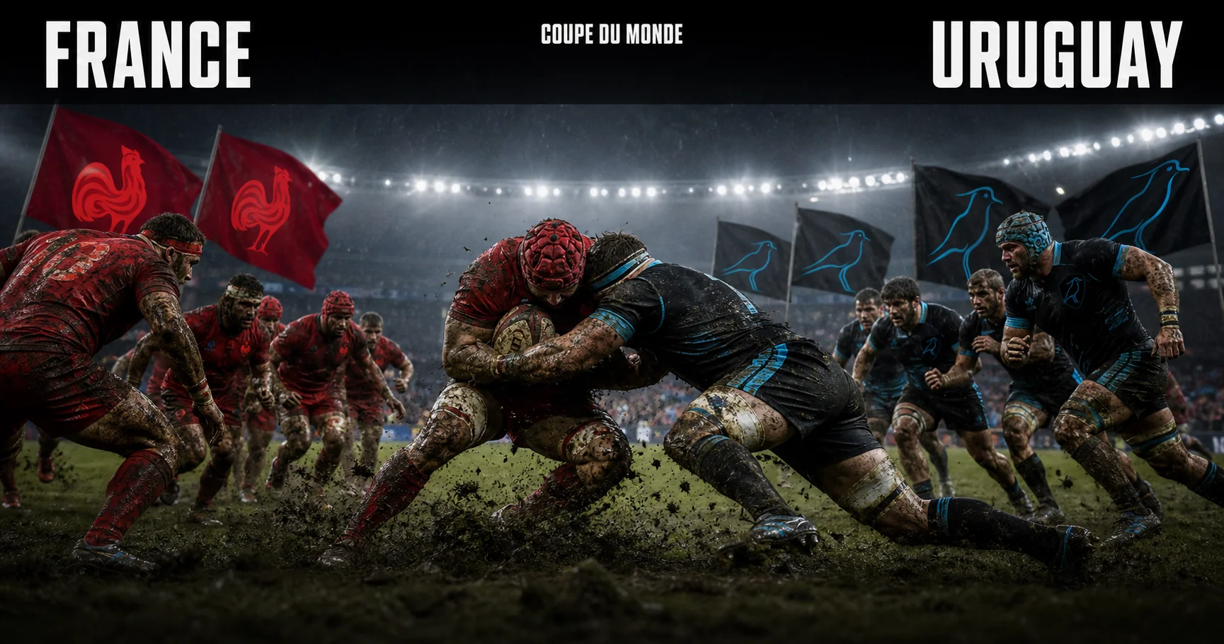 Affiche de la rencontre France contre Uruguay
