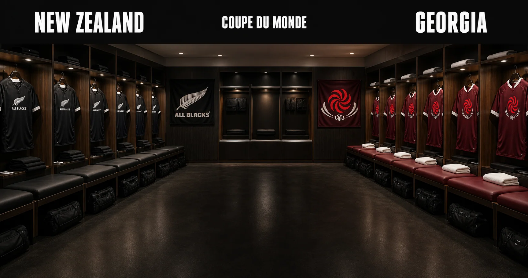 Affiche de la rencontre Nouvelle-Zélande contre Géorgie