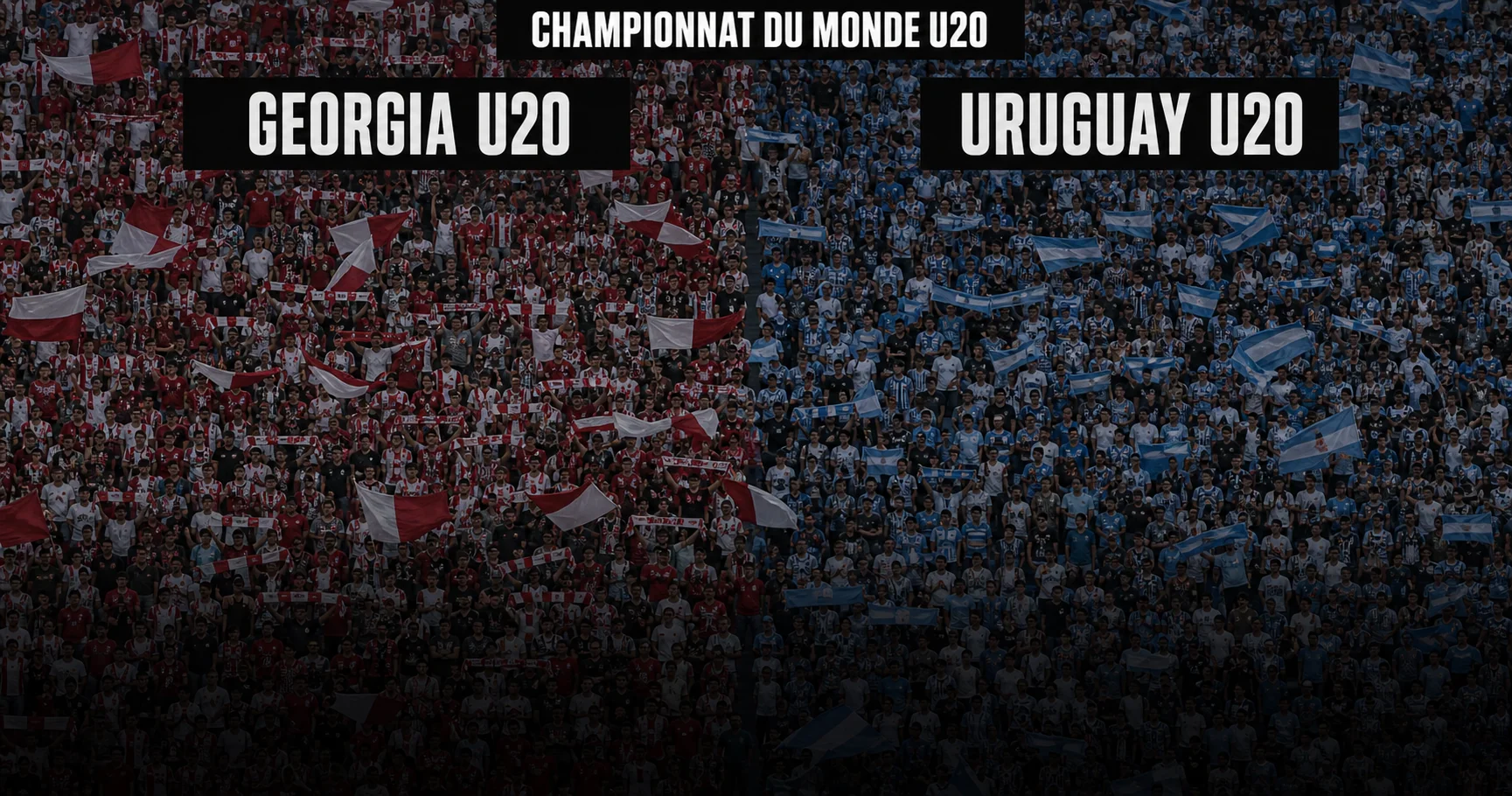 Affiche de la rencontre Géorgie U20 contre Uruguay U20
