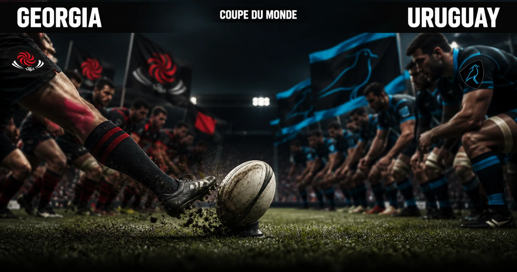 Affiche de la rencontre Géorgie contre Uruguay