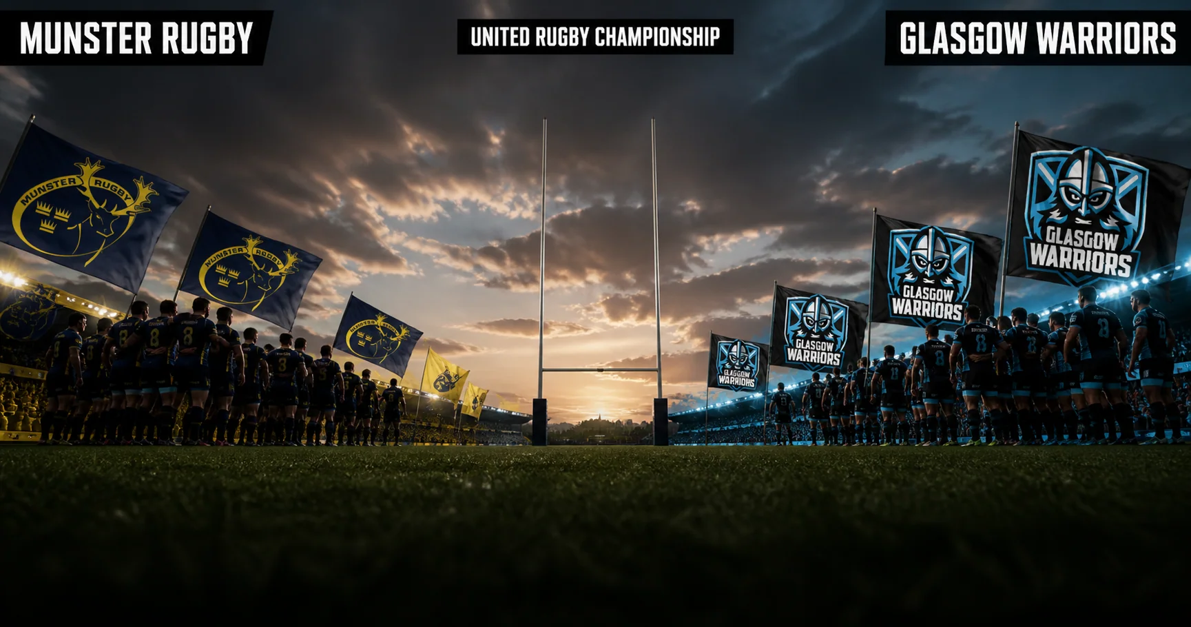 Affiche de la rencontre Munster Rugby contre Glasgow Warriors