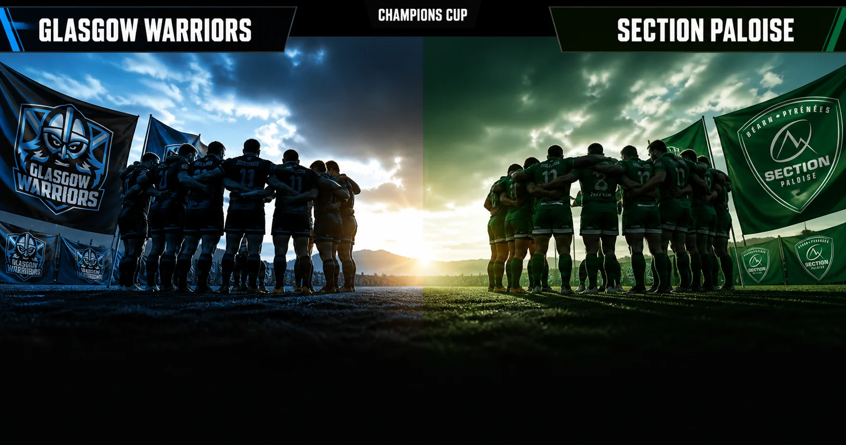 Affiche de la rencontre Glasgow Warriors contre Section Paloise