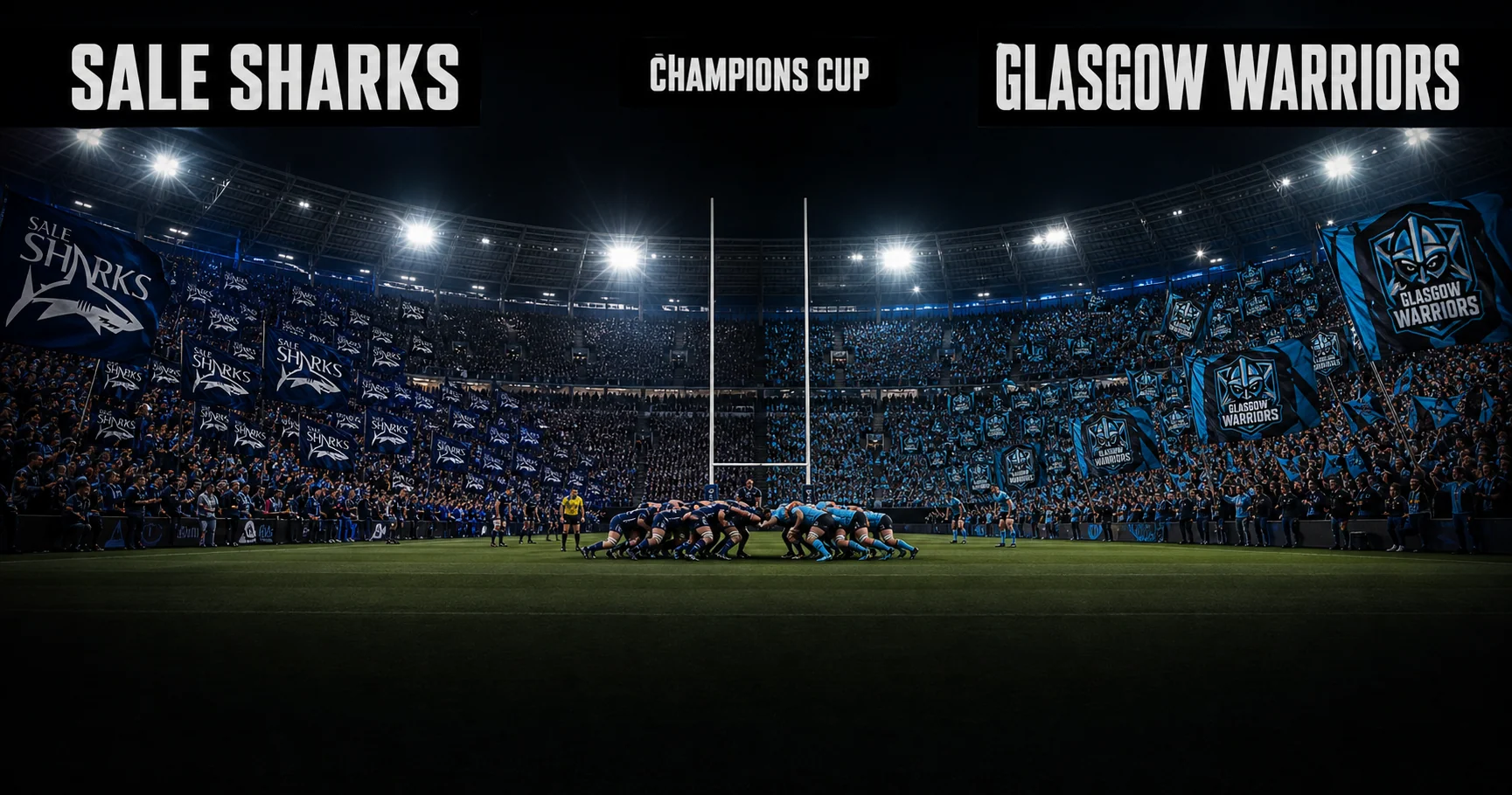Affiche de la rencontre Sale Sharks contre Glasgow Warriors