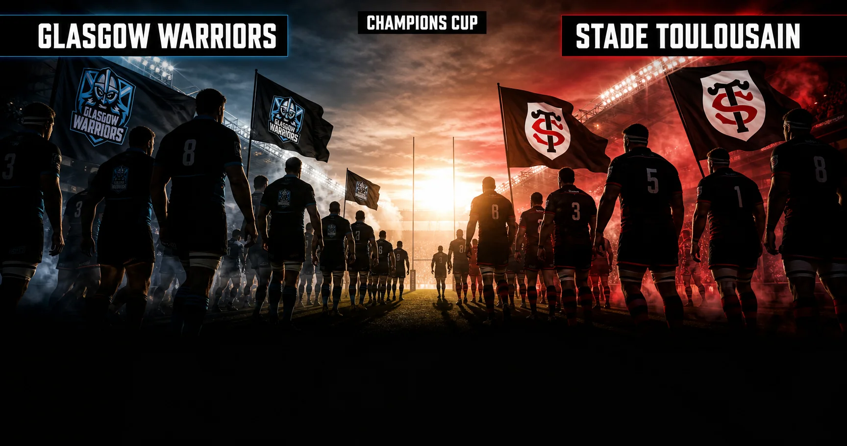 Affiche de la rencontre Glasgow Warriors contre Stade Toulousain