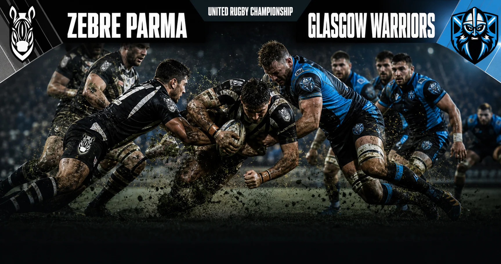 Affiche de la rencontre Zebre Parma contre Glasgow Warriors