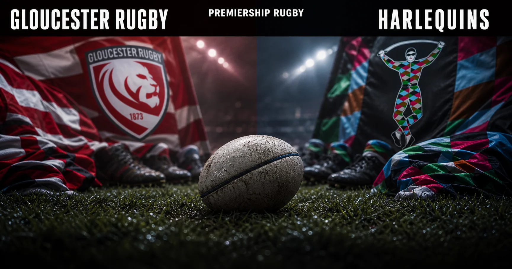 Affiche de la rencontre Gloucester Rugby contre Harlequins