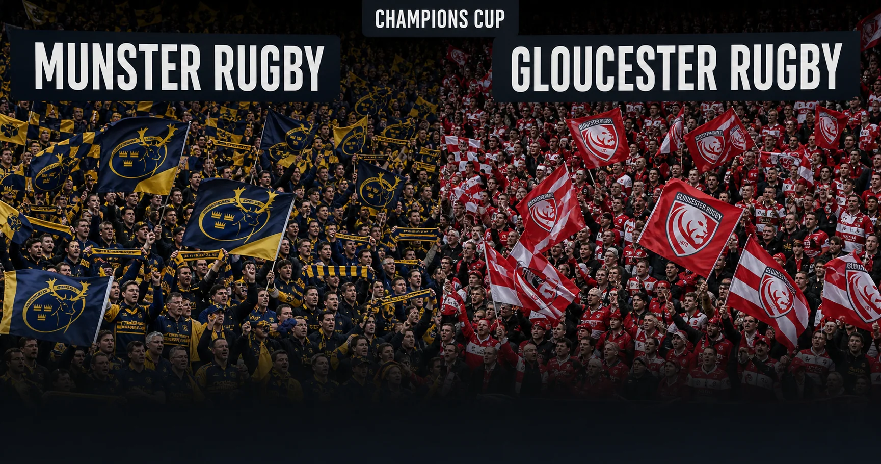 Affiche de la rencontre Munster Rugby contre Gloucester Rugby
