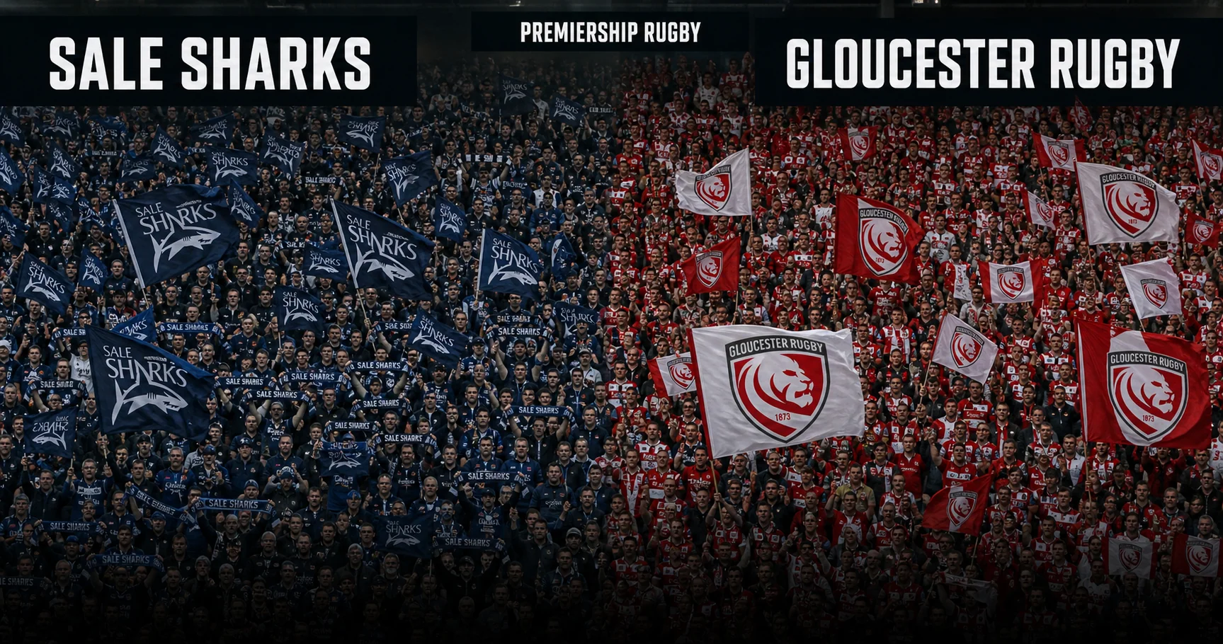 Affiche de la rencontre Sale Sharks contre Gloucester Rugby