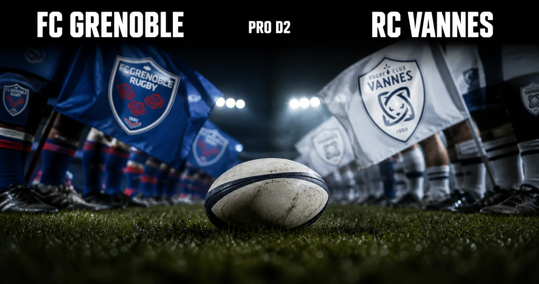 Affiche de la rencontre FC Grenoble contre RC Vannes