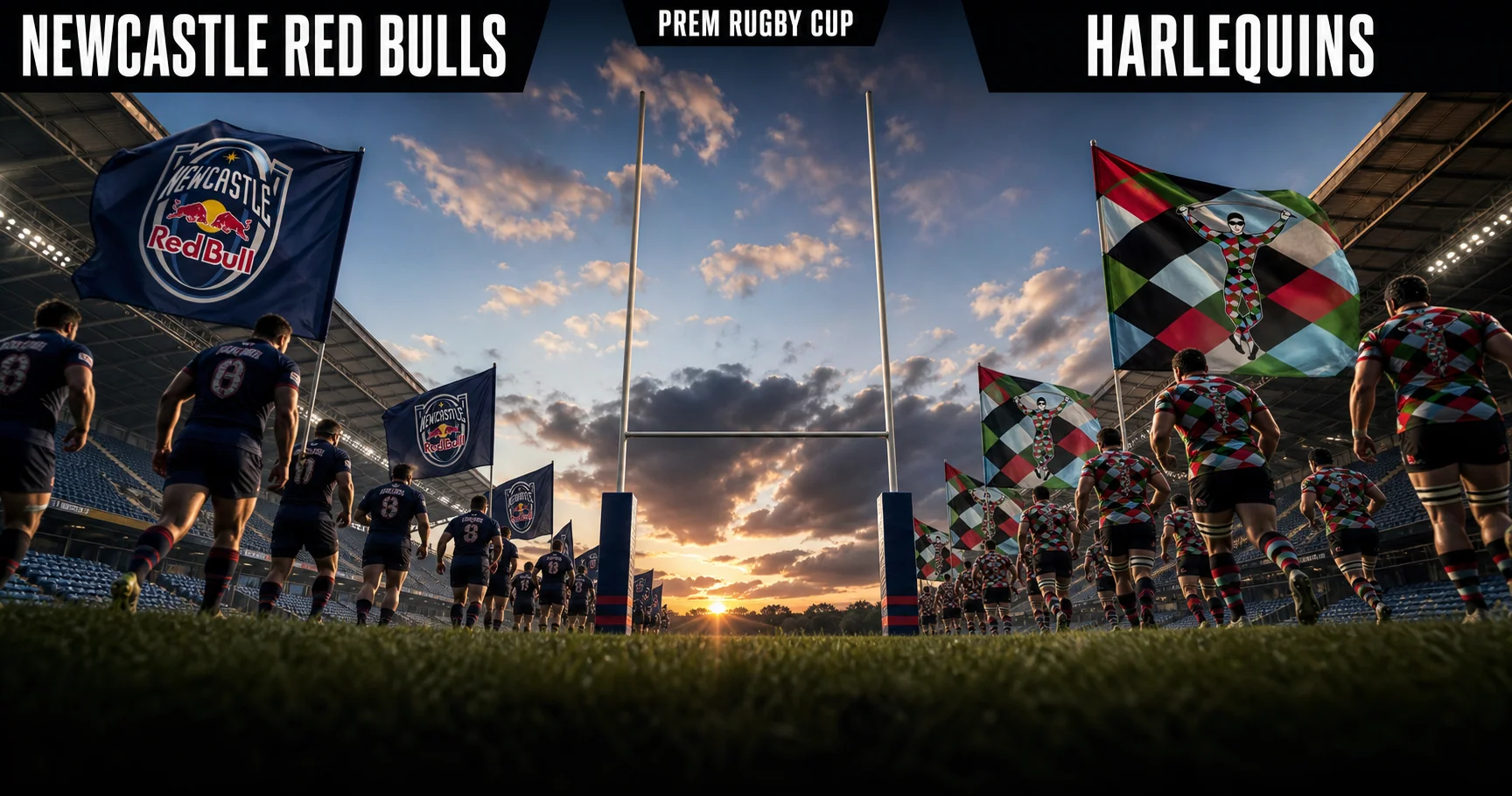 Affiche de la rencontre Newcastle Red Bulls contre Harlequins