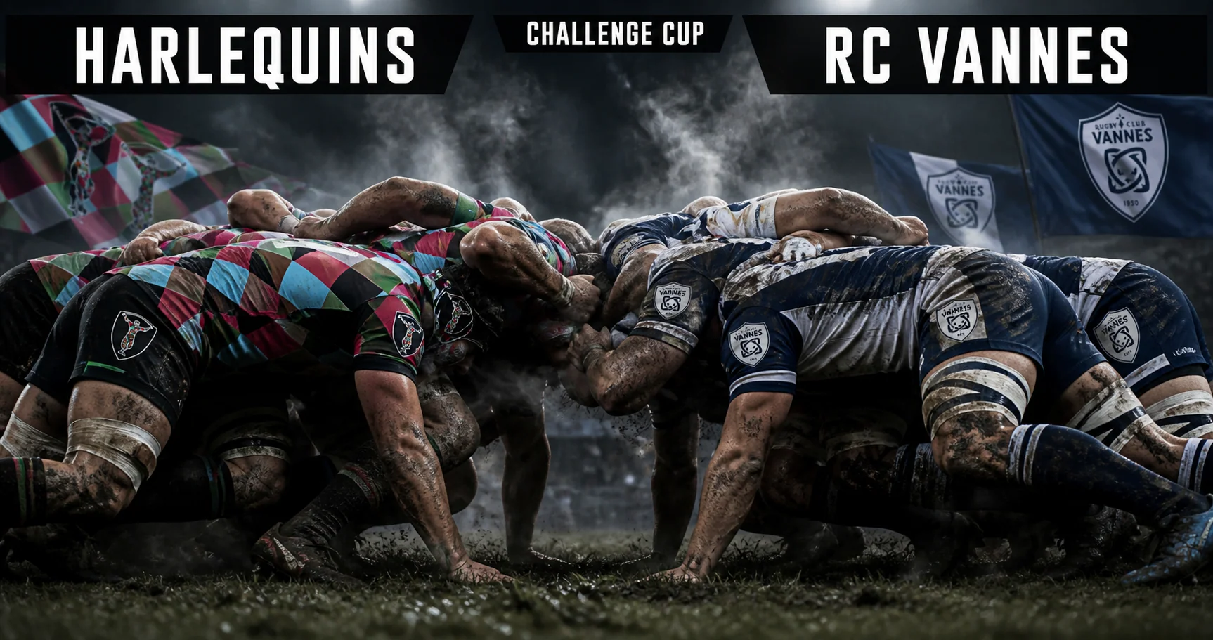 Affiche de la rencontre Harlequins contre RC Vannes