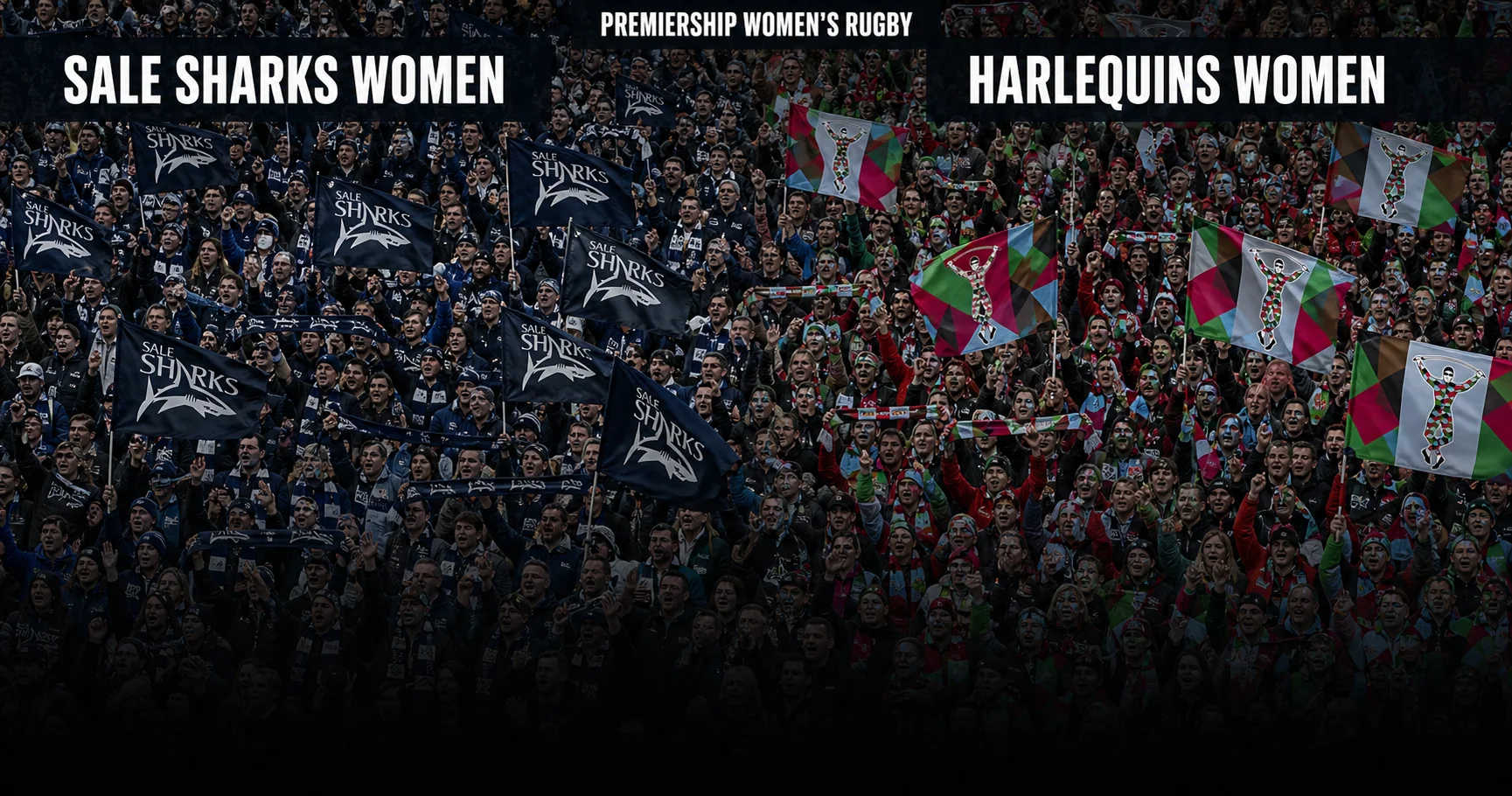 Affiche de la rencontre Sale Sharks Women contre Harlequins Women