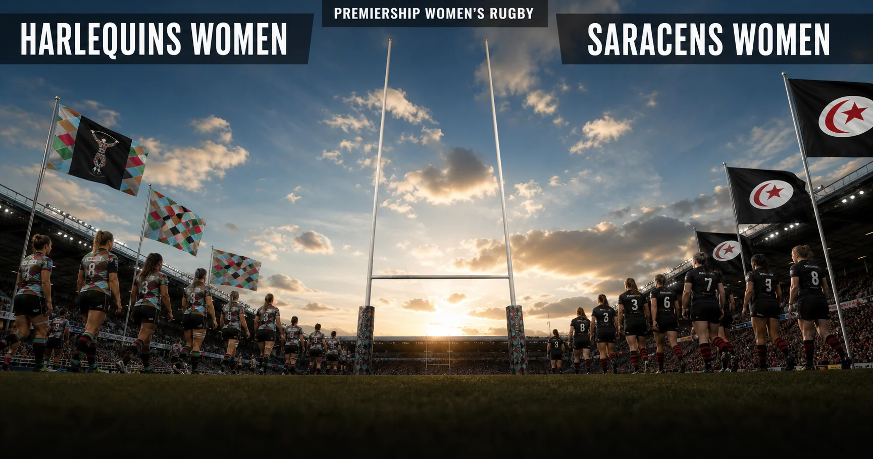 Affiche de la rencontre Harlequins Women contre Saracens Women