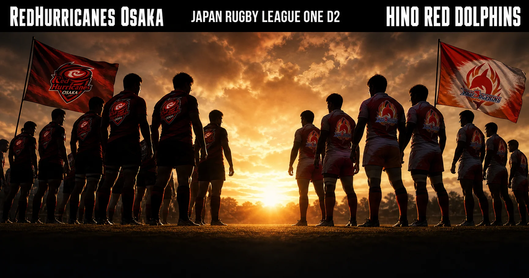 Affiche de la rencontre RedHurricanes Osaka contre HINO RED DOLPHINS