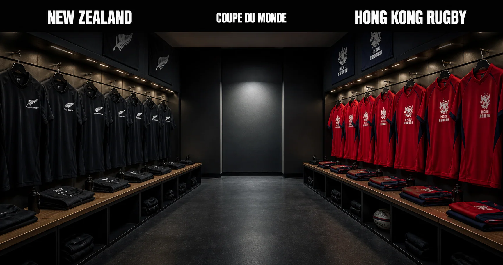 Affiche de la rencontre Nouvelle-Zélande contre Hong Kong Rugby