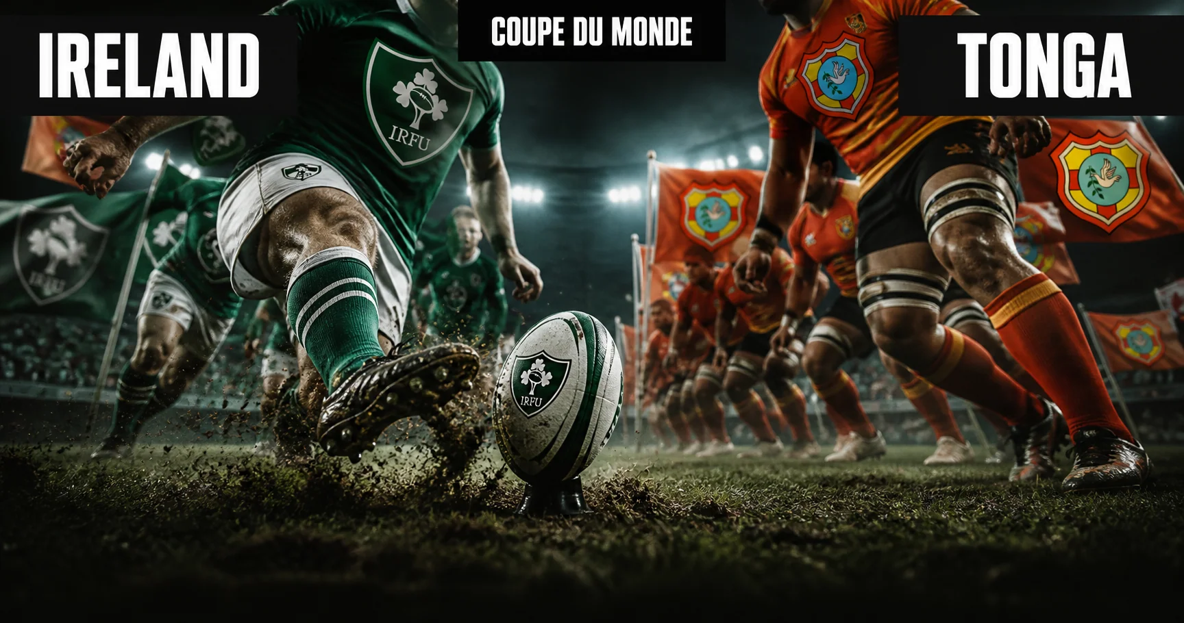 Affiche de la rencontre Irlande contre Tonga