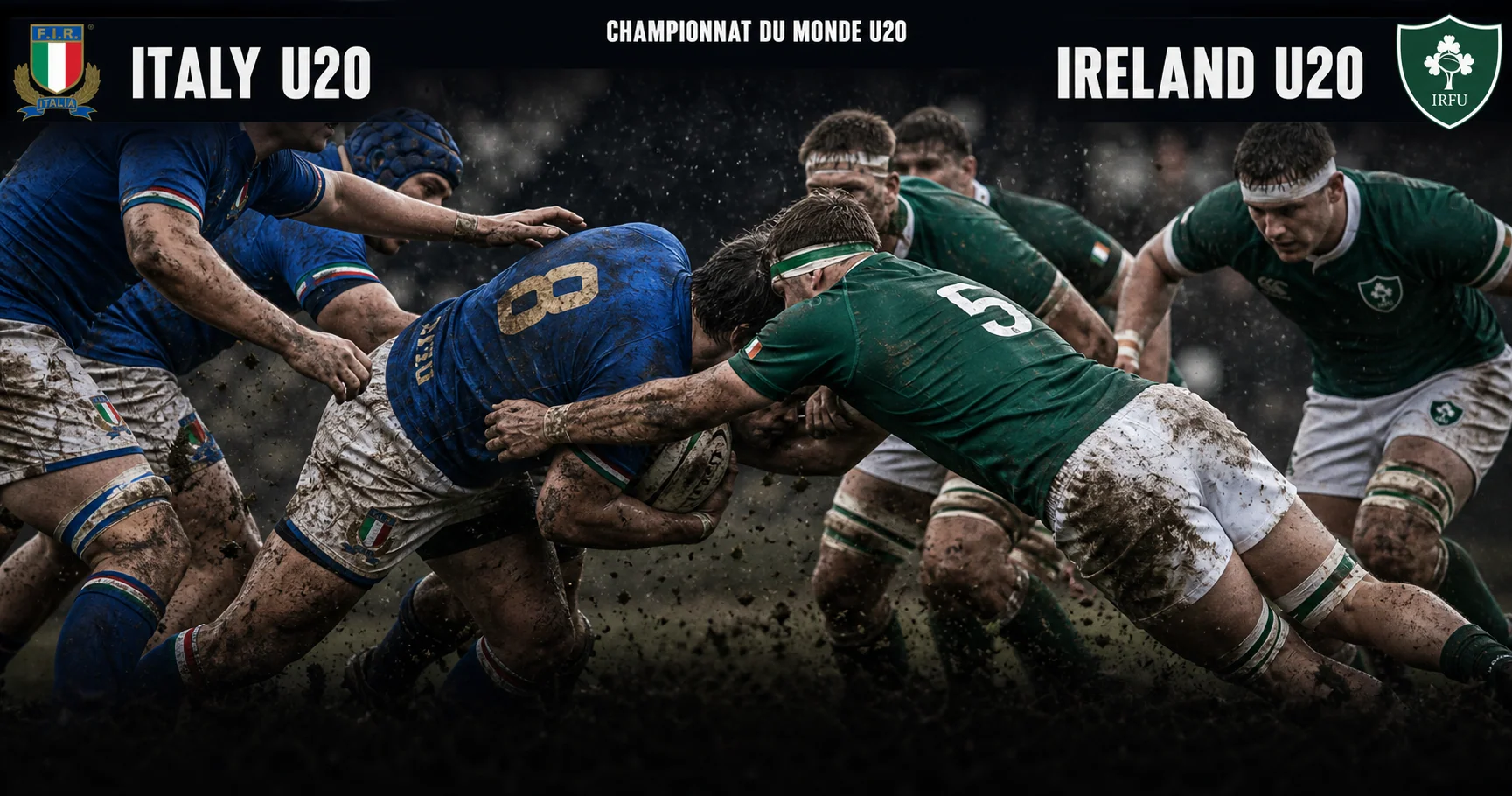 Affiche de la rencontre Italie U20 contre Irlande U20