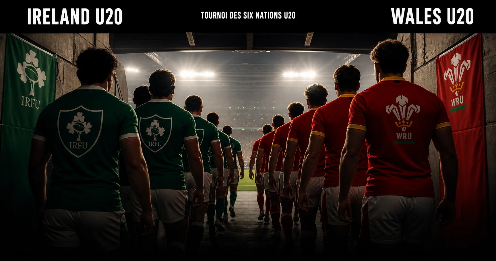 Affiche de la rencontre Irlande U20 contre Pays de Galles U20