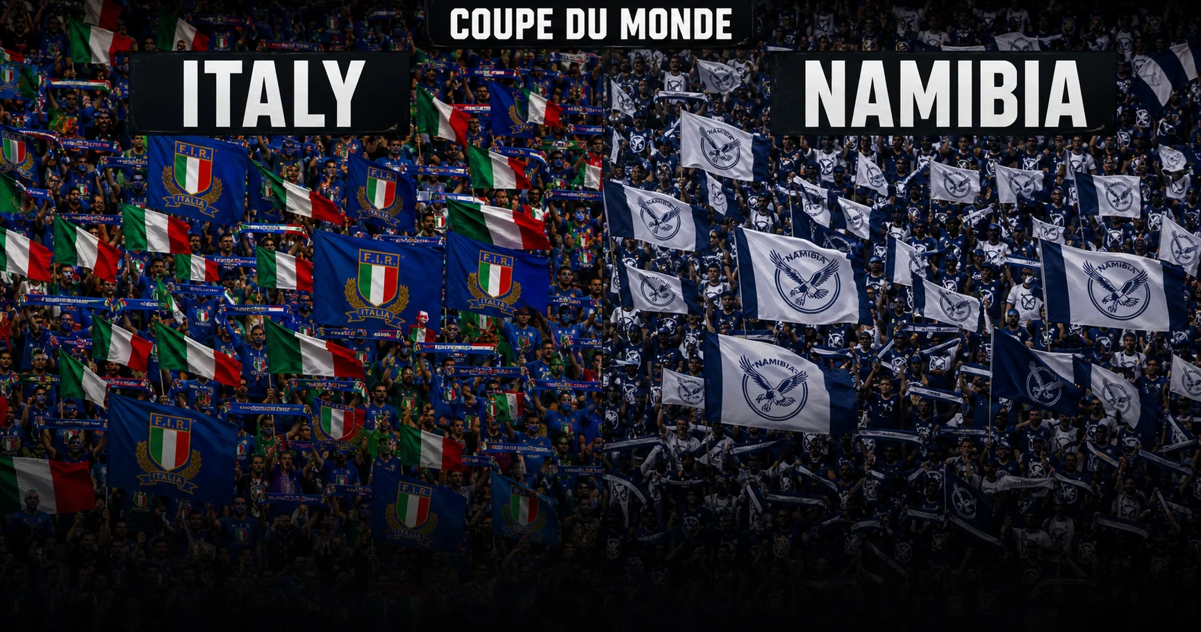 Affiche de la rencontre Italie contre Namibie