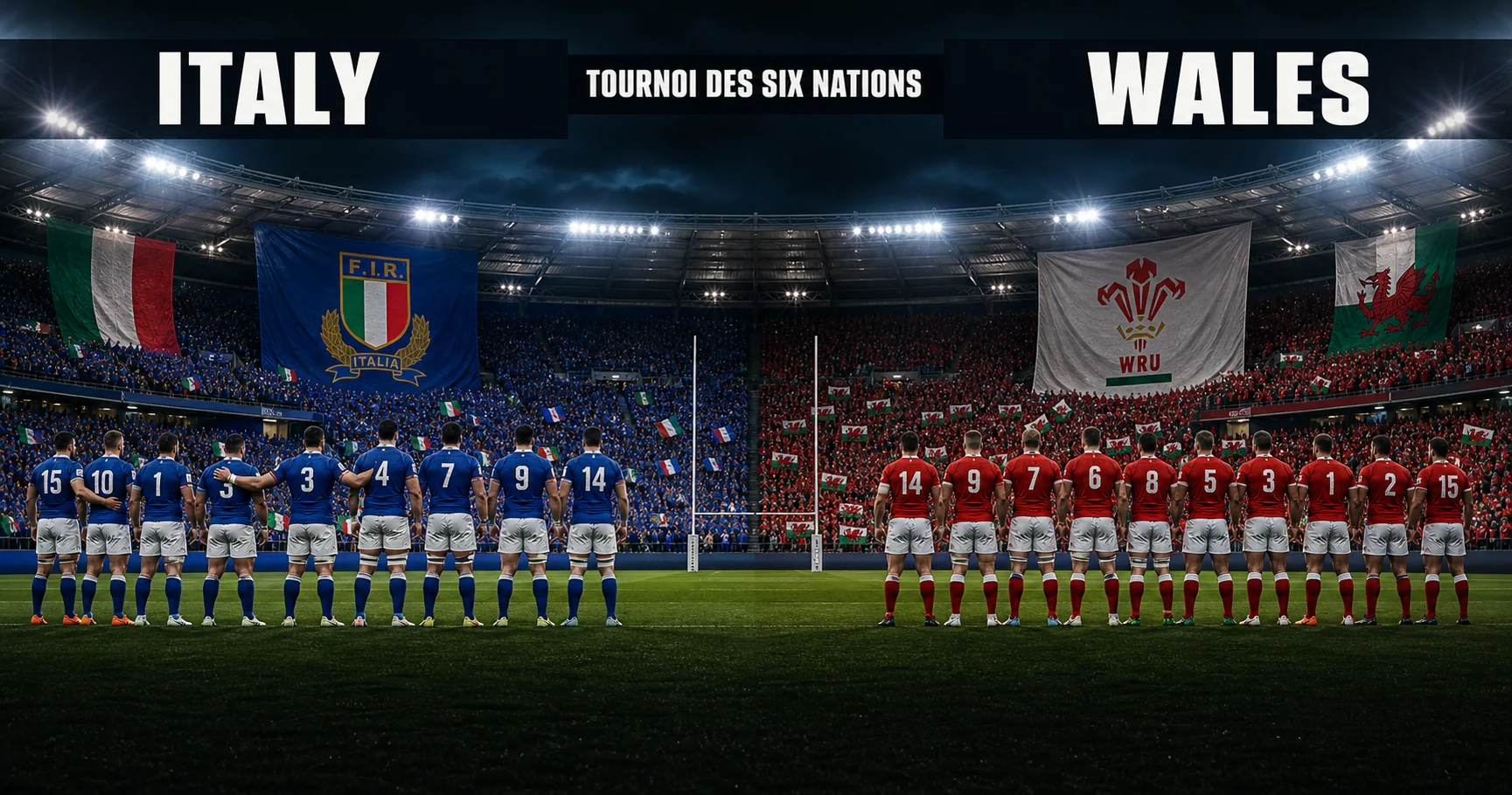 Affiche de la rencontre Italie contre Pays de Galles