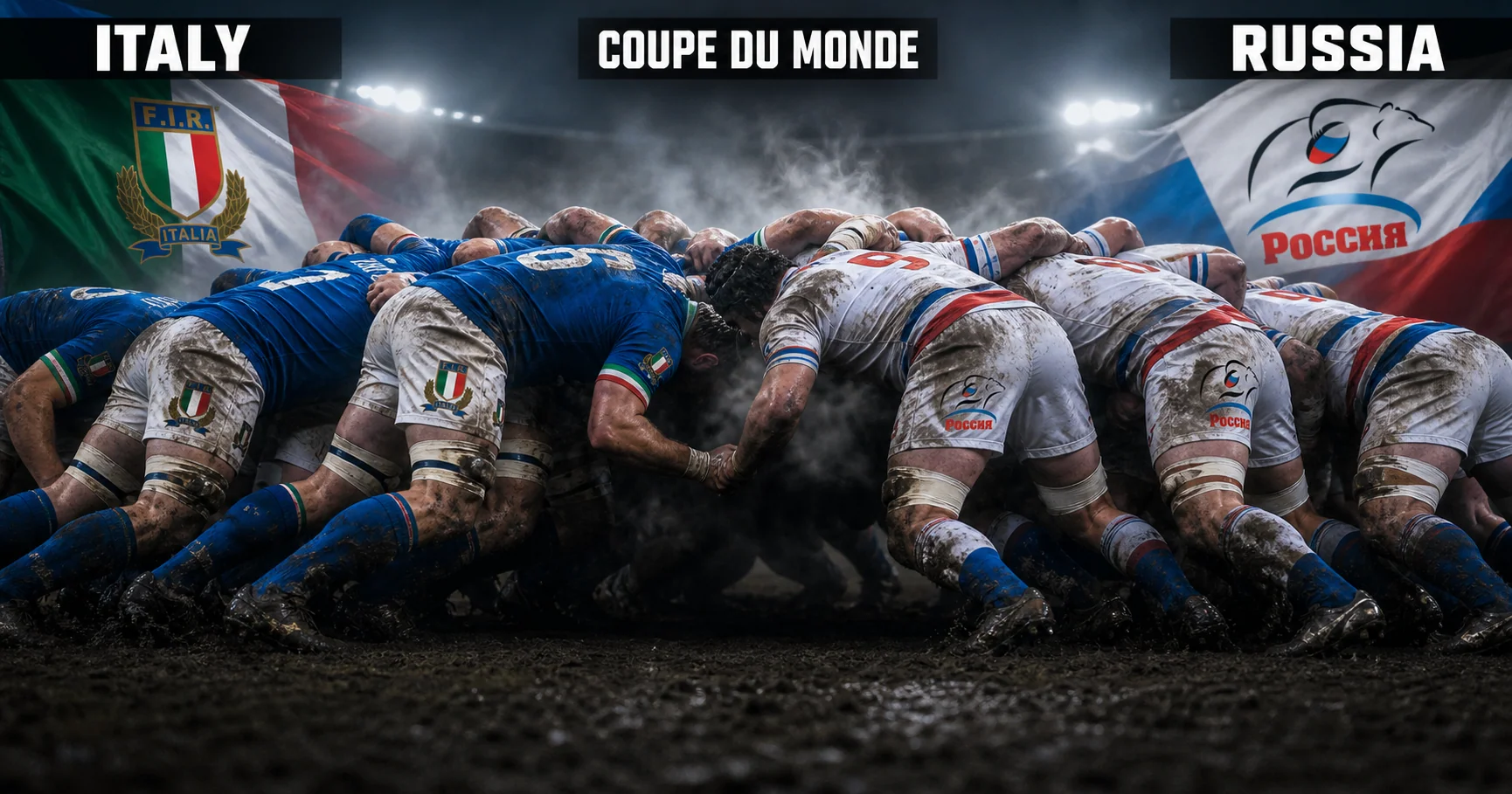 Affiche de la rencontre Italie contre Russie