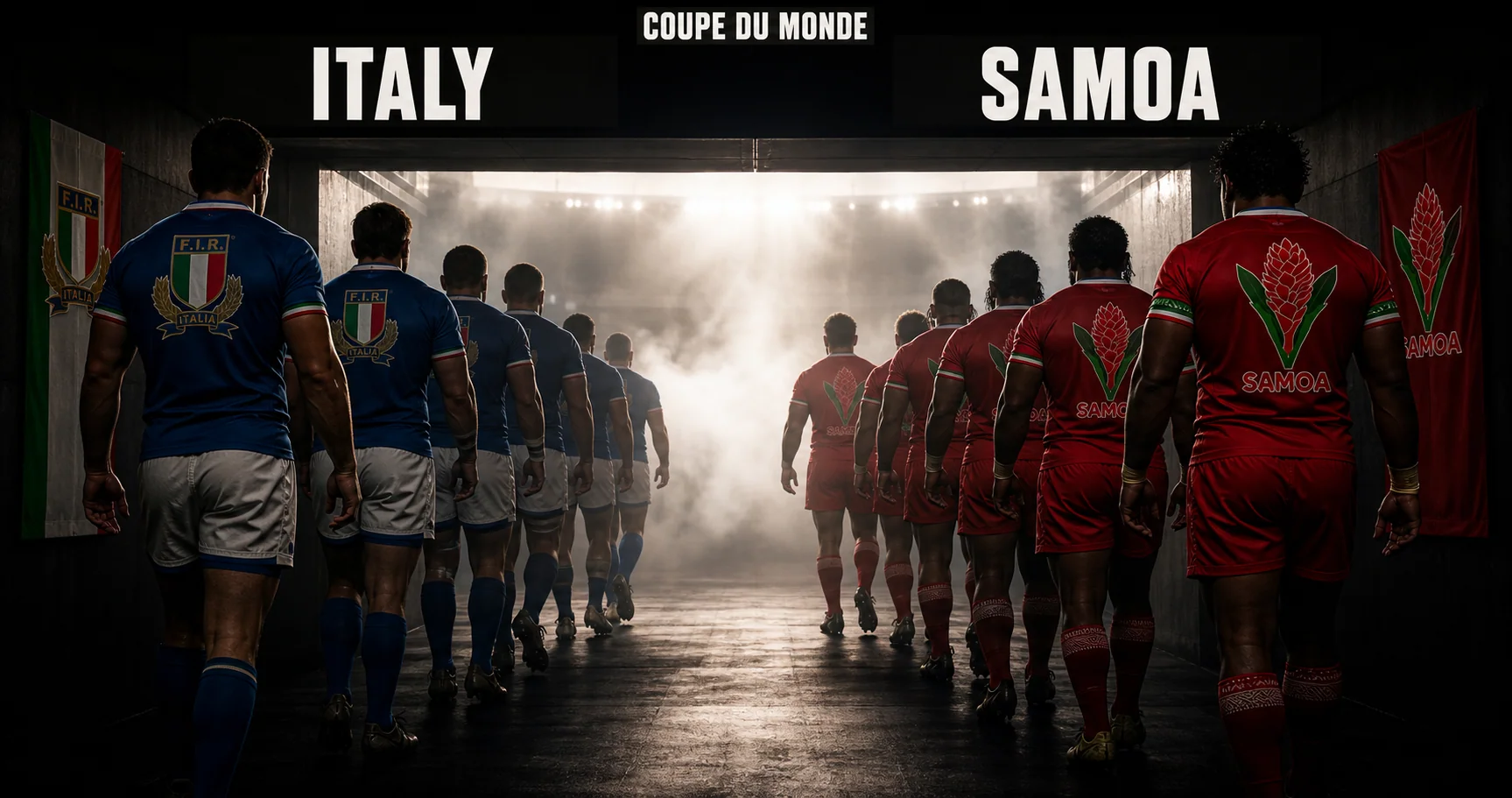 Affiche de la rencontre Italie contre Samoa