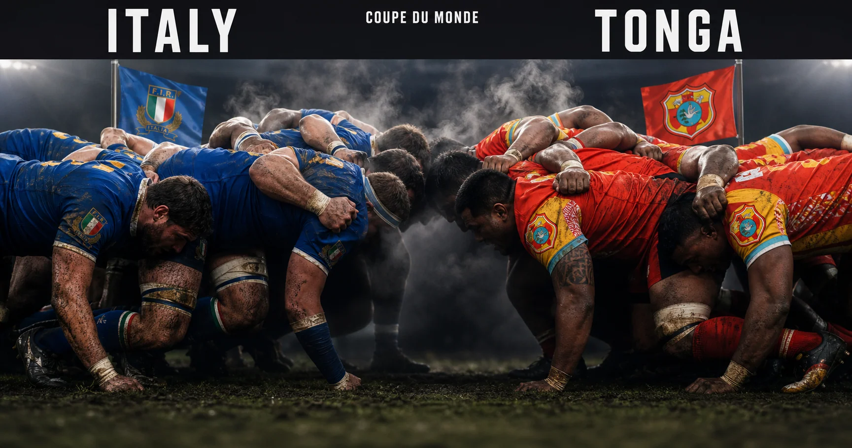 Affiche de la rencontre Italie contre Tonga