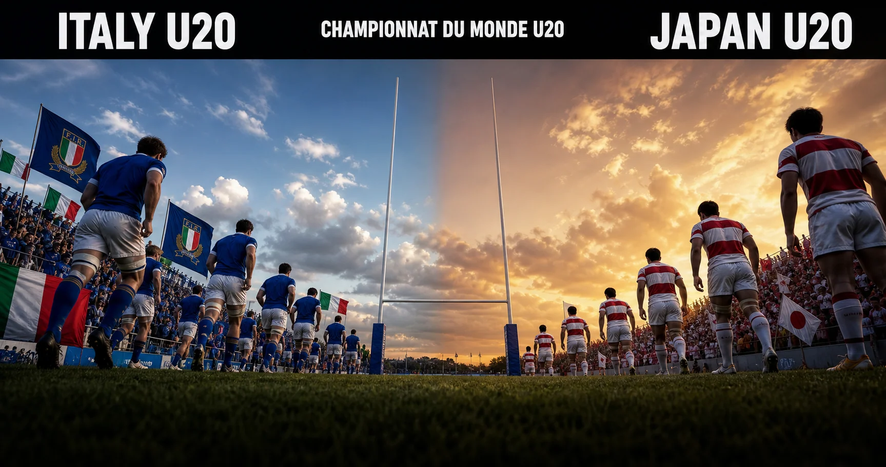 Affiche de la rencontre Italie U20 contre Japon U20
