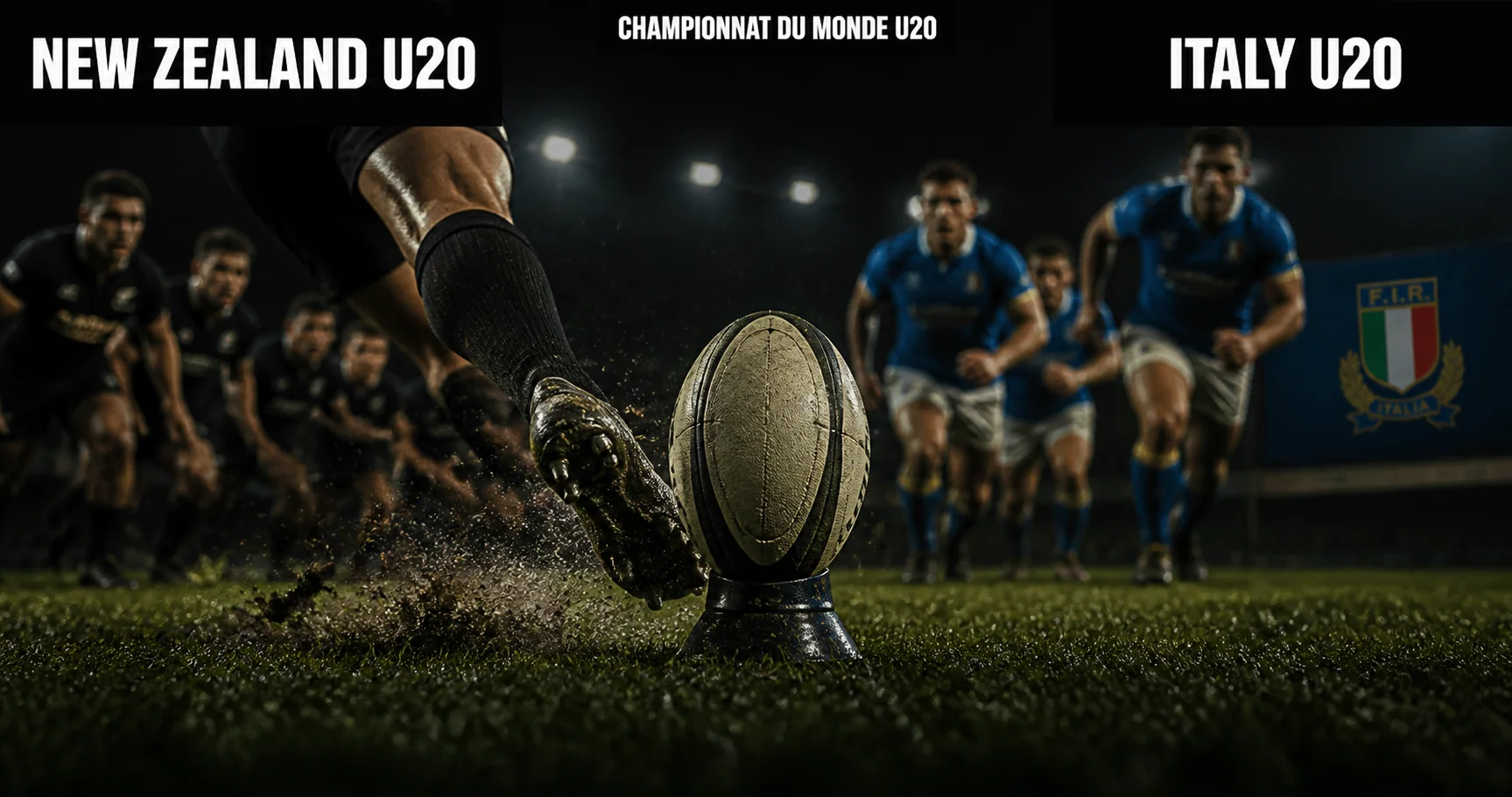 Affiche de la rencontre Nouvelle-Zélande U20 contre Italie U20