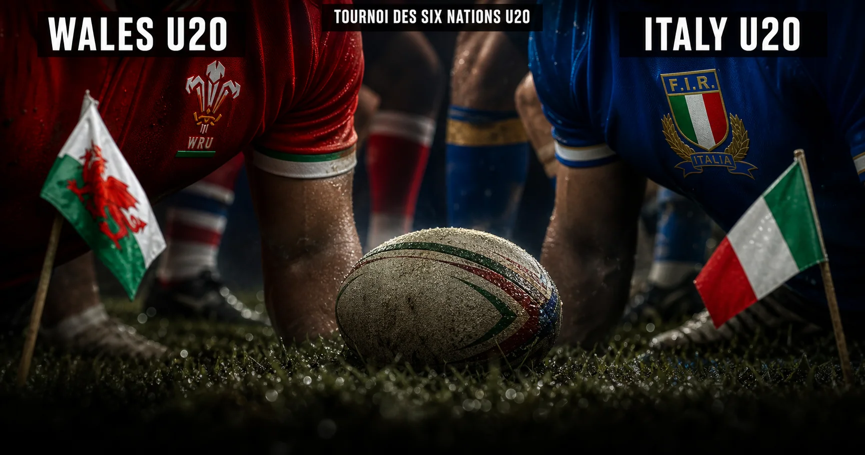 Affiche de la rencontre Pays de Galles U20 contre Italie U20