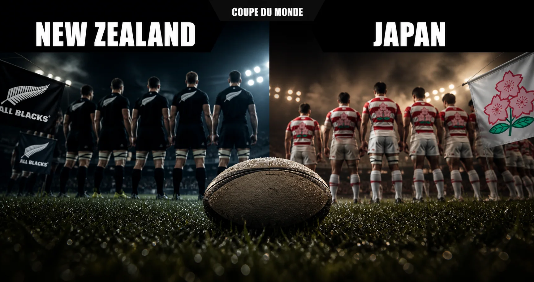 Affiche de la rencontre Nouvelle-Zélande contre Japon