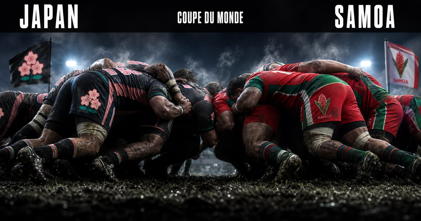 Affiche de la rencontre Japon contre Samoa