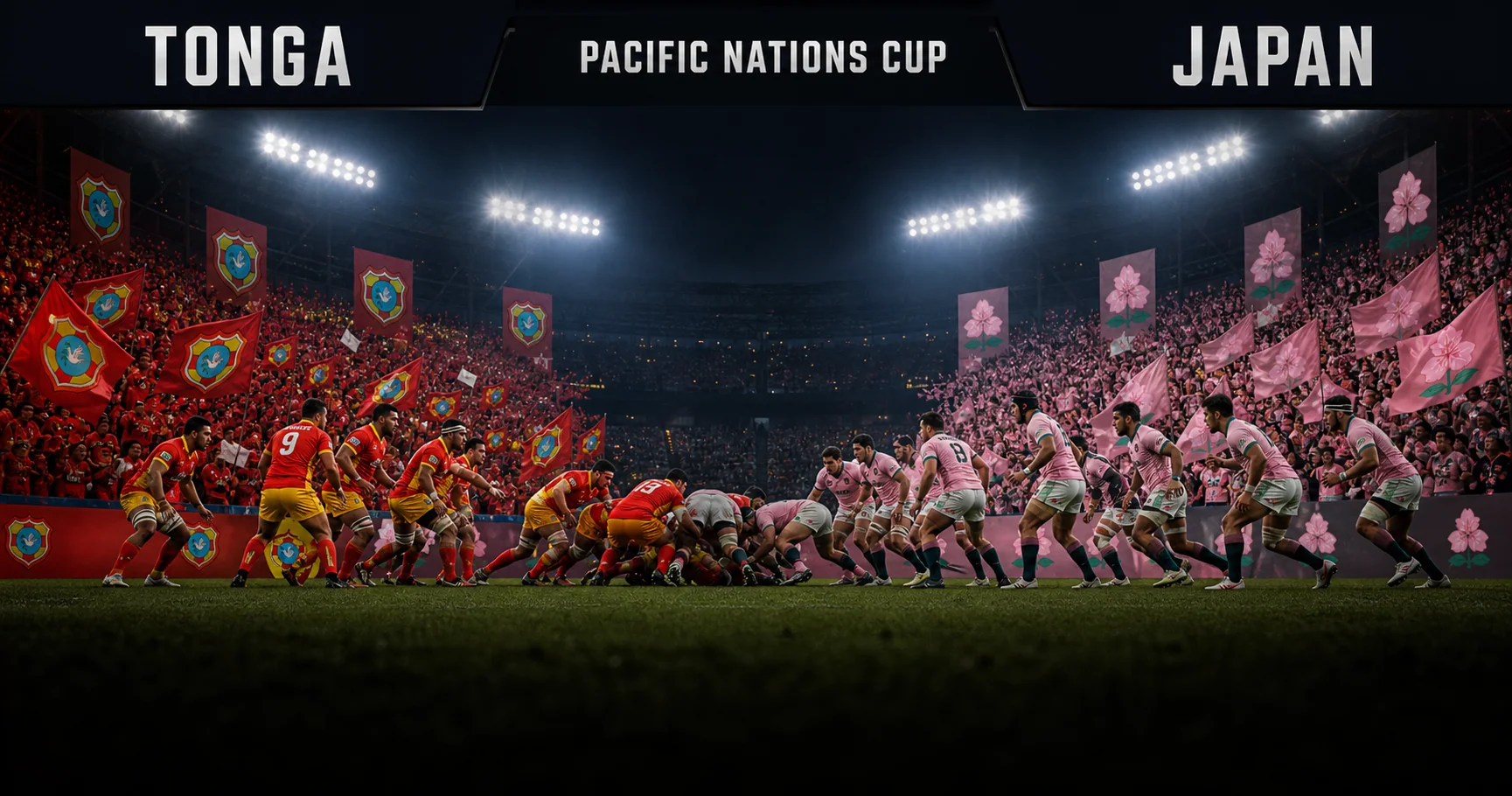 Affiche de la rencontre Tonga contre Japon
