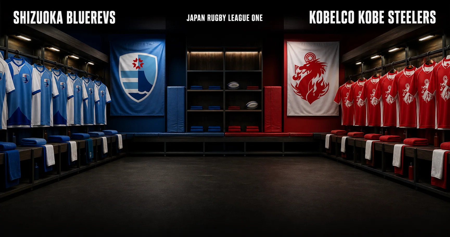 Affiche de la rencontre Shizuoka BlueRevs contre Kobelco Kobe Steelers