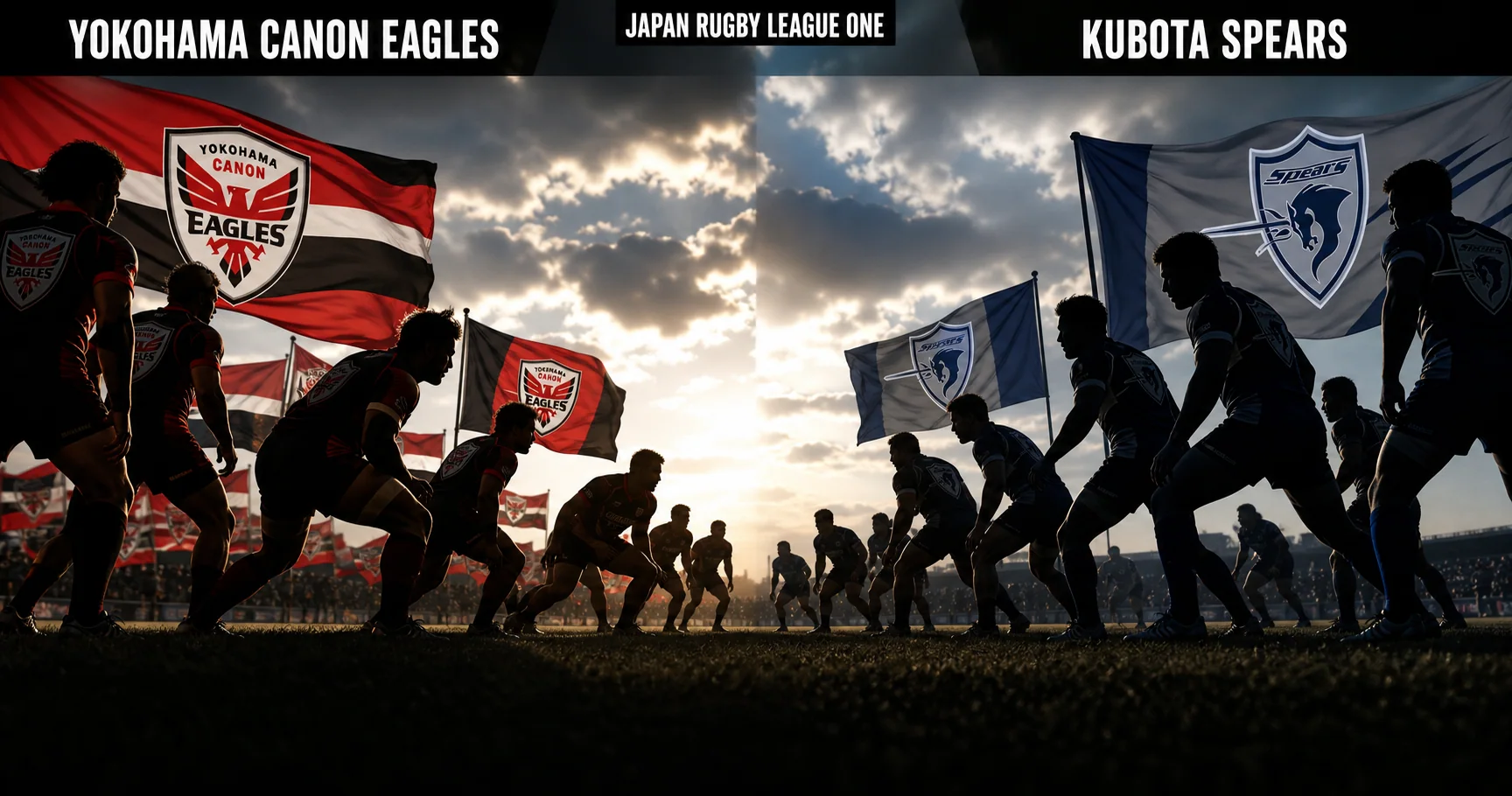 Affiche de la rencontre Yokohama Canon Eagles contre Kubota Spears