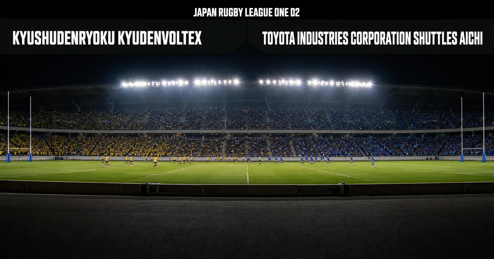Affiche de la rencontre Kyushudenryoku KyudenVoltex contre Toyota Industries Corporation Shuttles Aichi