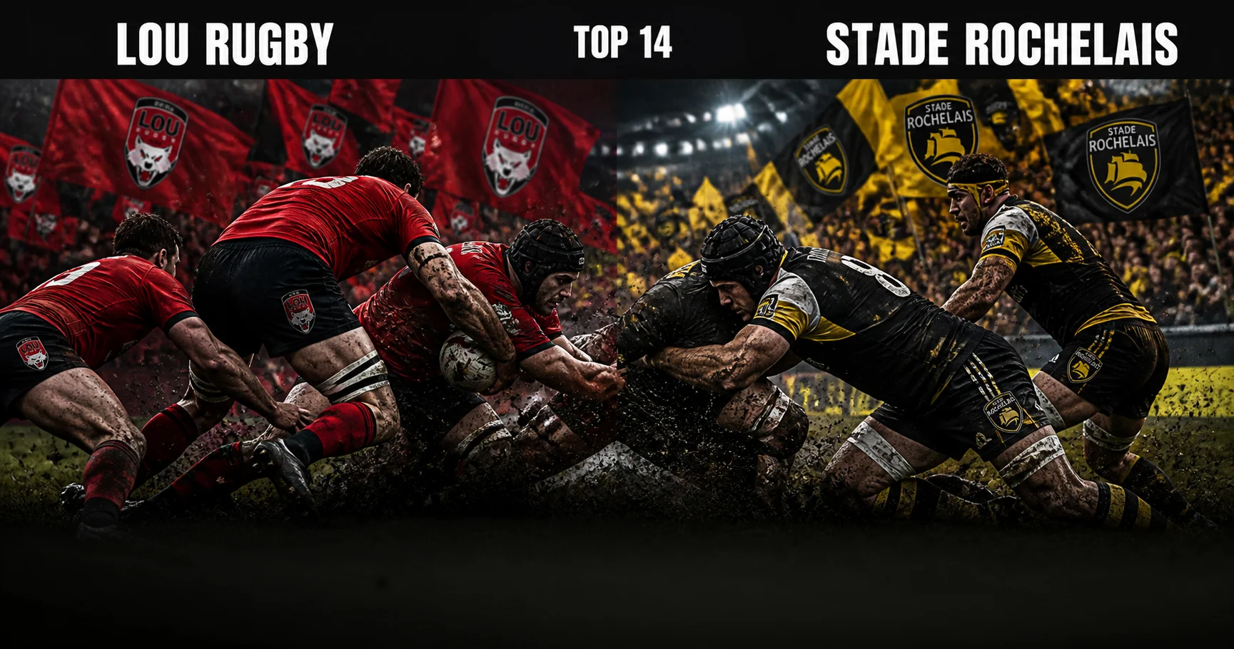 Affiche de la rencontre LOU Rugby contre Stade Rochelais