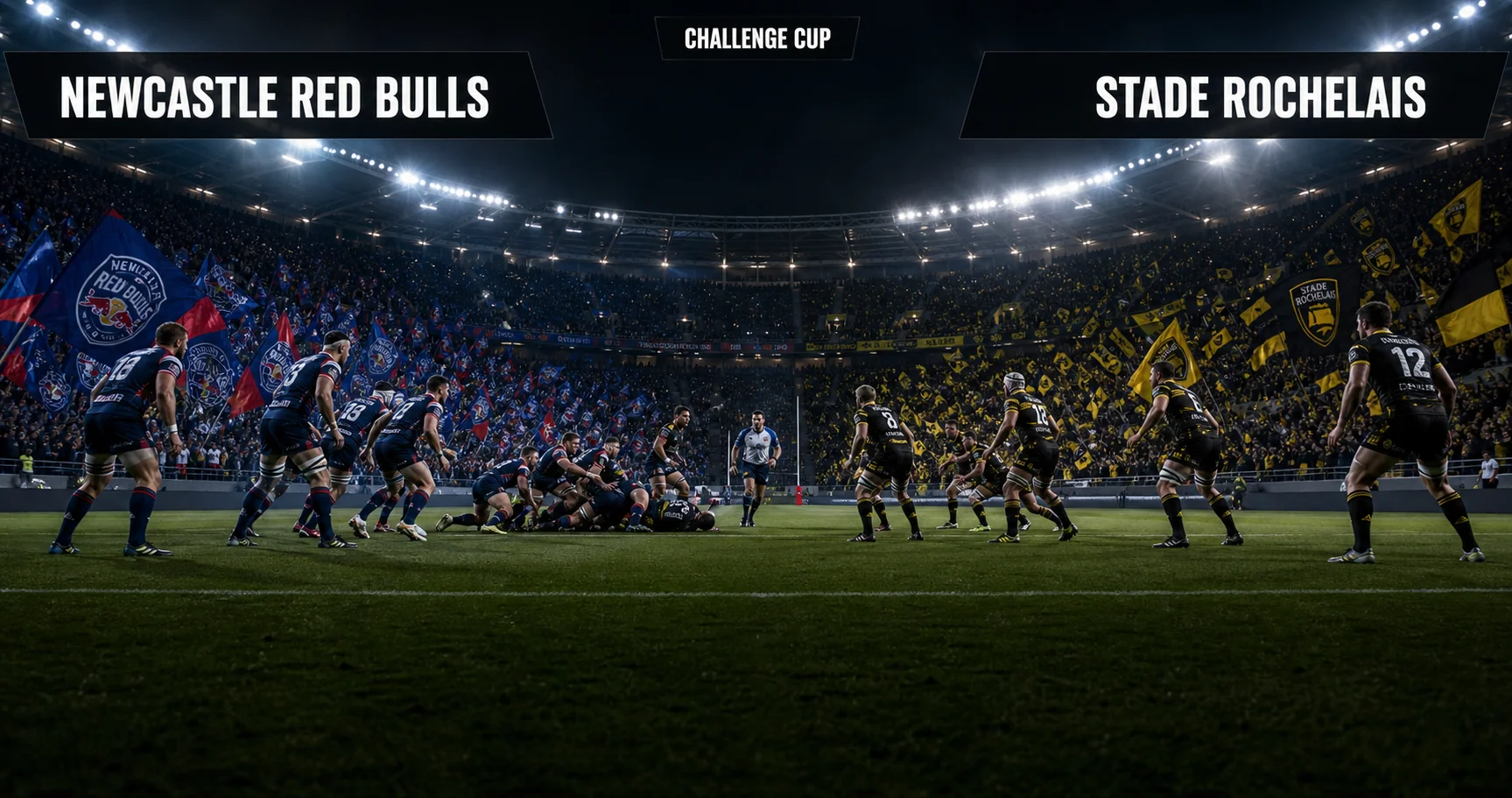 Affiche de la rencontre Newcastle Red Bulls contre Stade Rochelais