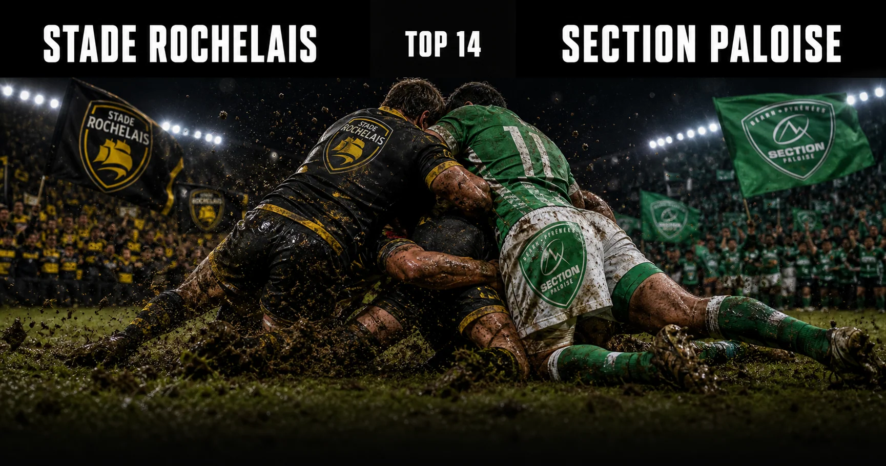 Affiche de la rencontre Stade Rochelais contre Section Paloise