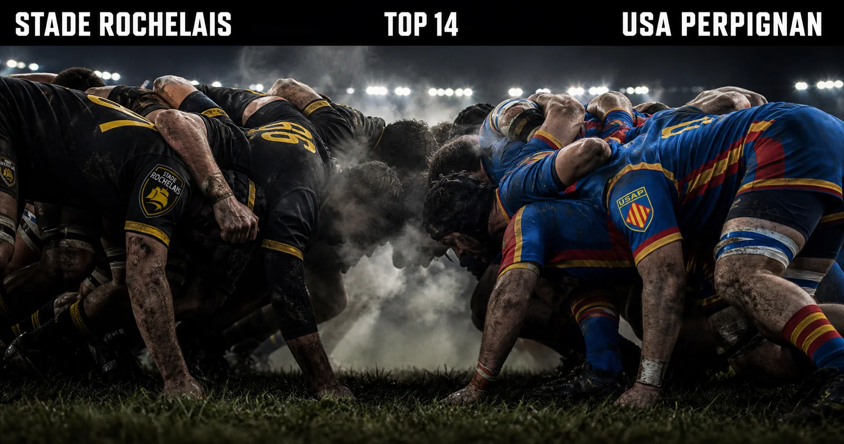 Affiche de la rencontre Stade Rochelais contre USA Perpignan
