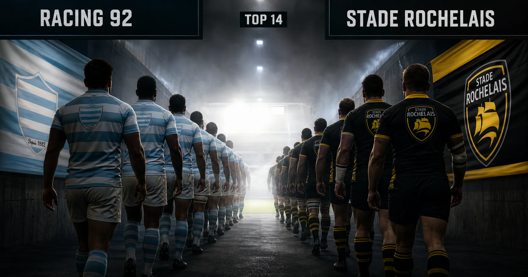 Affiche de la rencontre Racing 92 contre Stade Rochelais