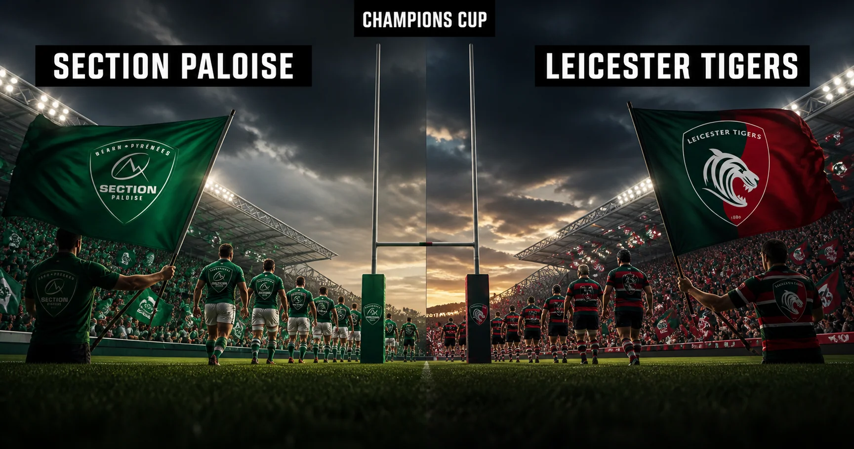 Affiche de la rencontre Section Paloise contre Leicester Tigers