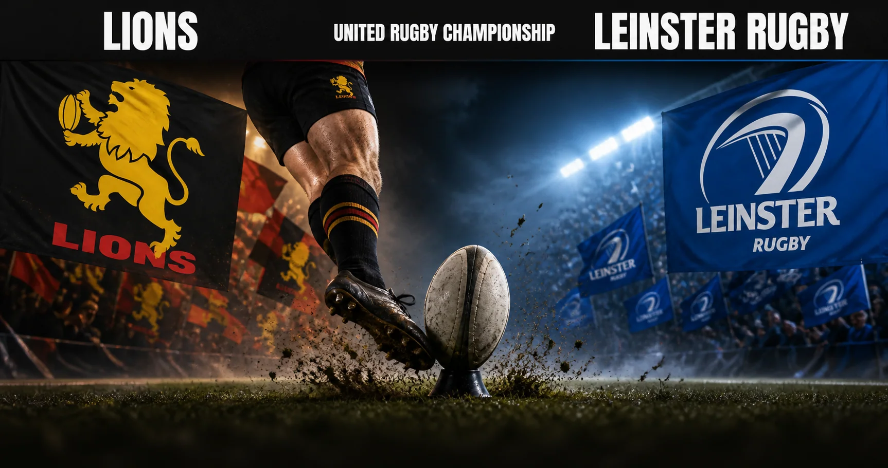 Affiche de la rencontre Lions contre Leinster Rugby