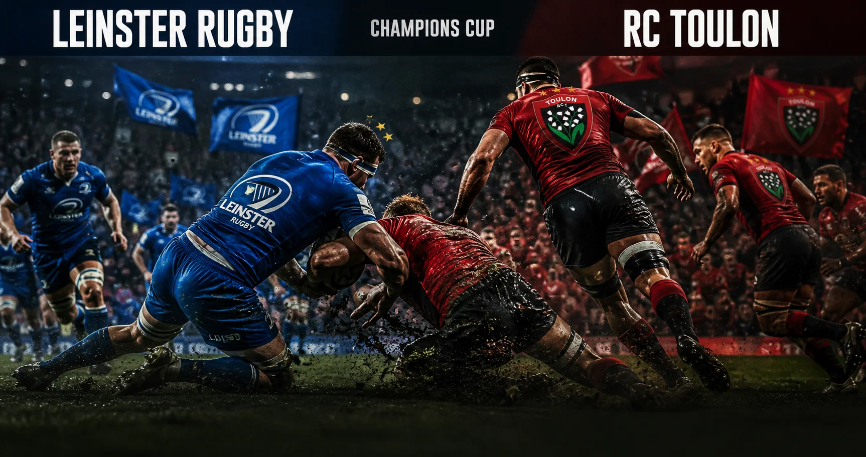 Affiche de la rencontre Leinster Rugby contre RC Toulon
