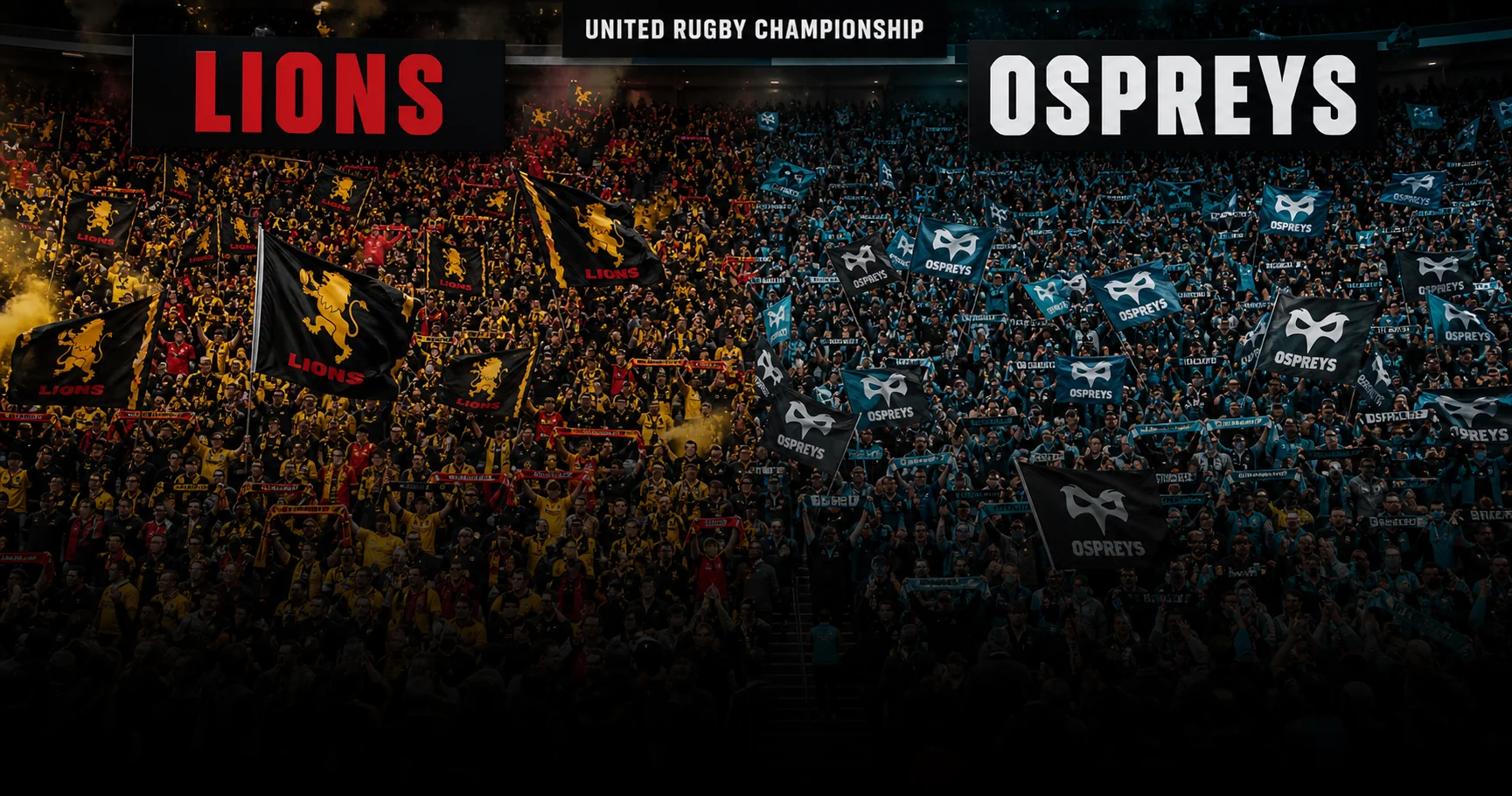 Affiche de la rencontre Lions contre Ospreys