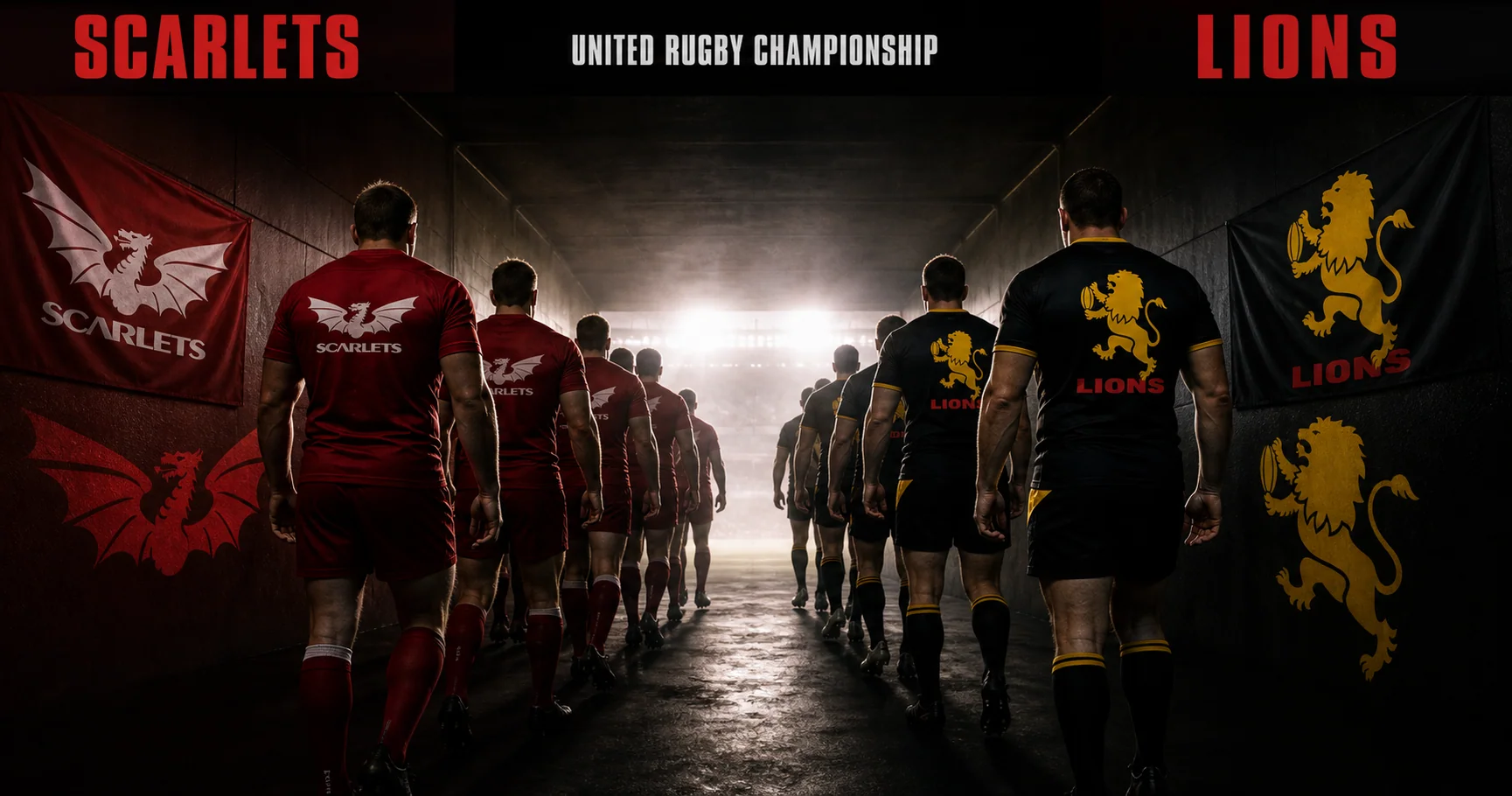 Affiche de la rencontre Scarlets contre Lions