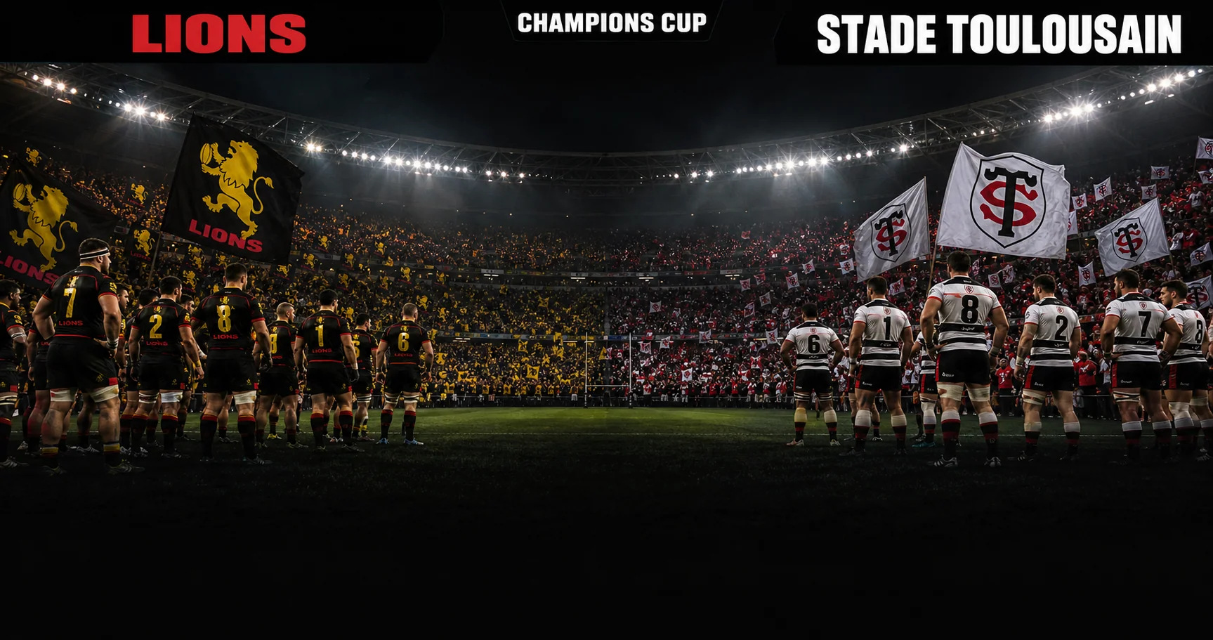 Affiche de la rencontre Lions contre Stade Toulousain