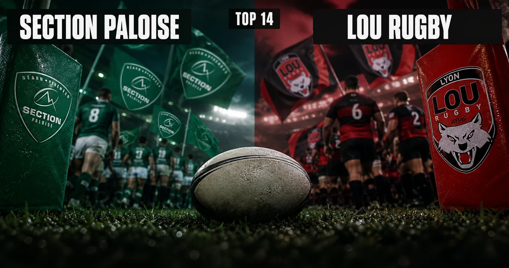 Affiche de la rencontre Section Paloise contre LOU Rugby