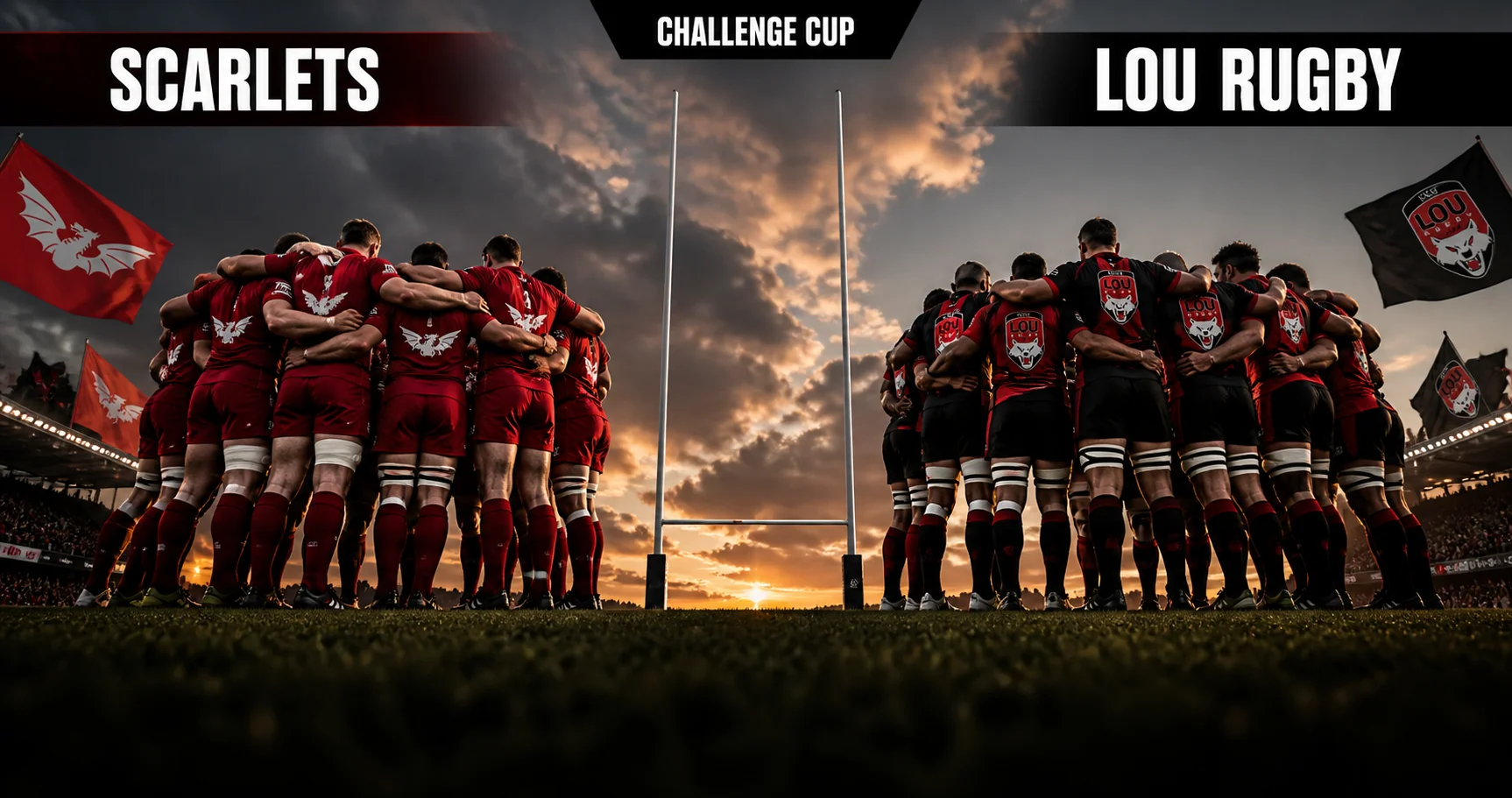 Affiche de la rencontre Scarlets contre LOU Rugby